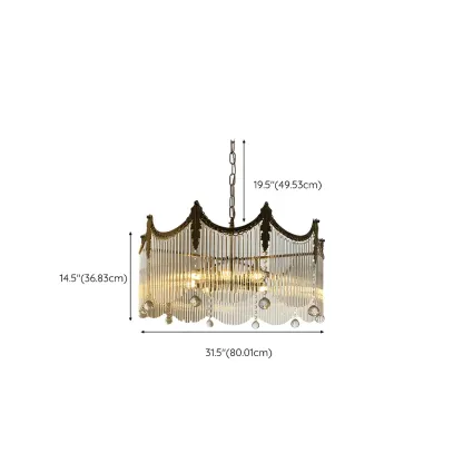 Multi Lights Chandelier Light Fixtures with Transparent Crystal for Bedroom Image - 11