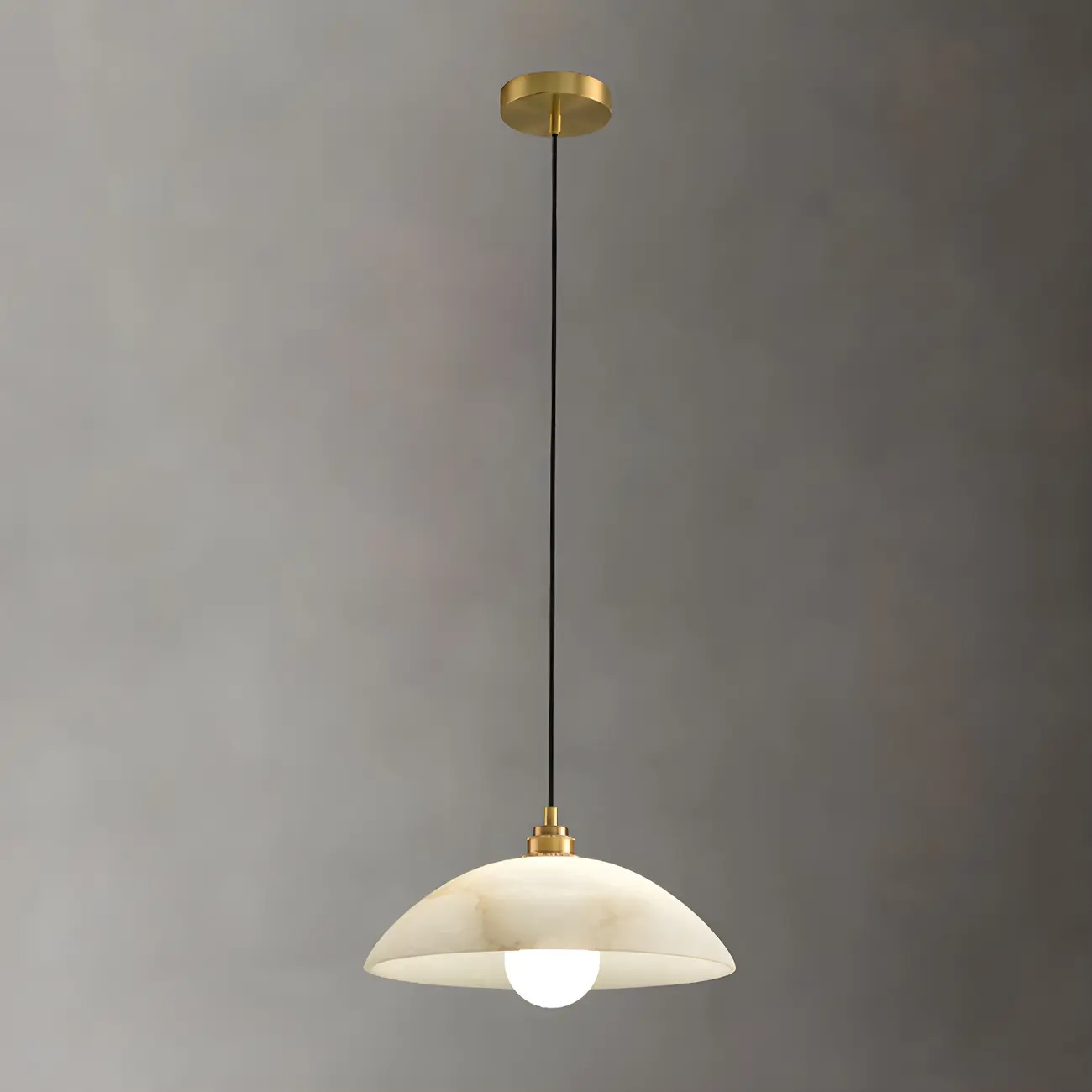Modern Gold Stone Dome Pendant Light for Kitchen Island Image - 4 | homeyfad