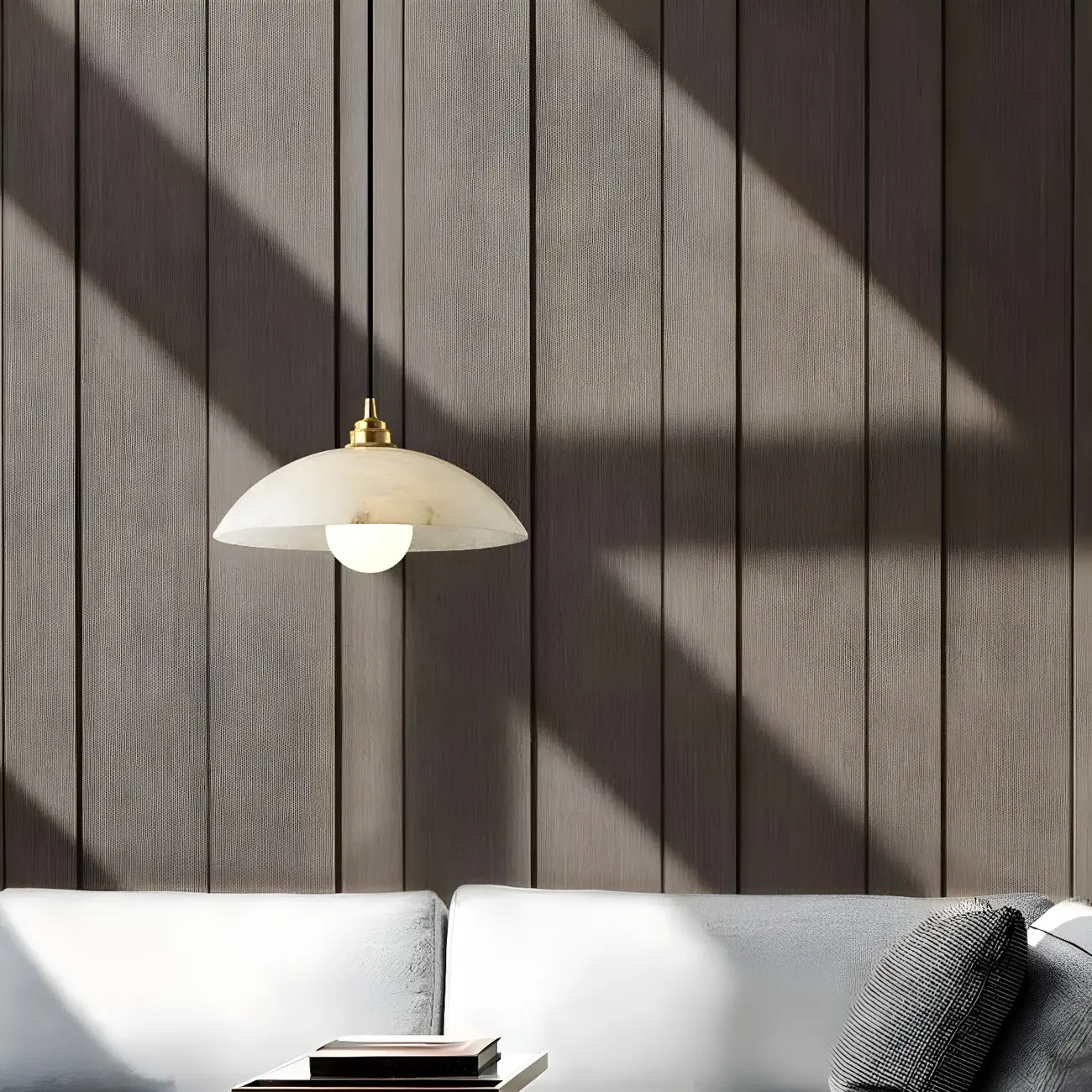 Modern Gold Stone Dome Pendant Light for Kitchen Island Image - 2 | homeyfad