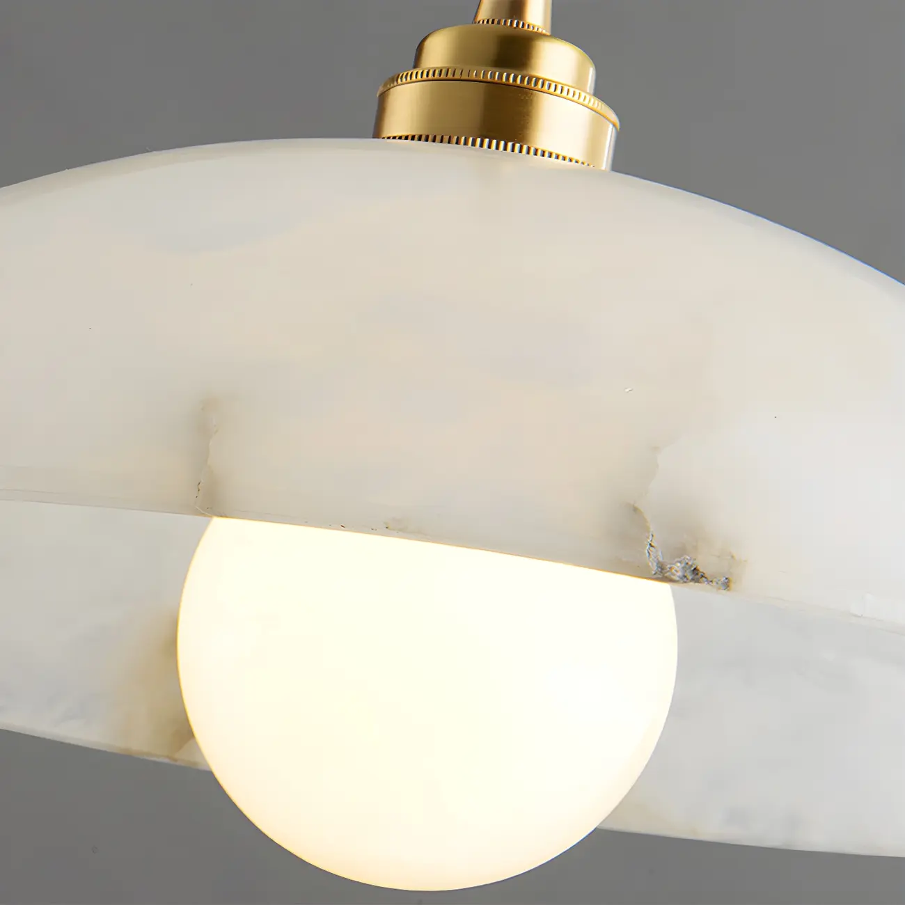 Modern Gold Stone Dome Pendant Light for Kitchen Island Image - 8 | homeyfad