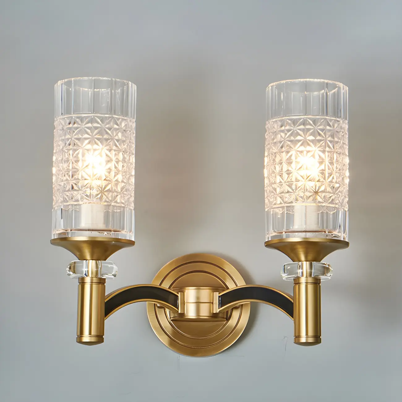 5 to 9 Inch Vintage Wall Sconce with Crystal Shade for Home | homeyfad
