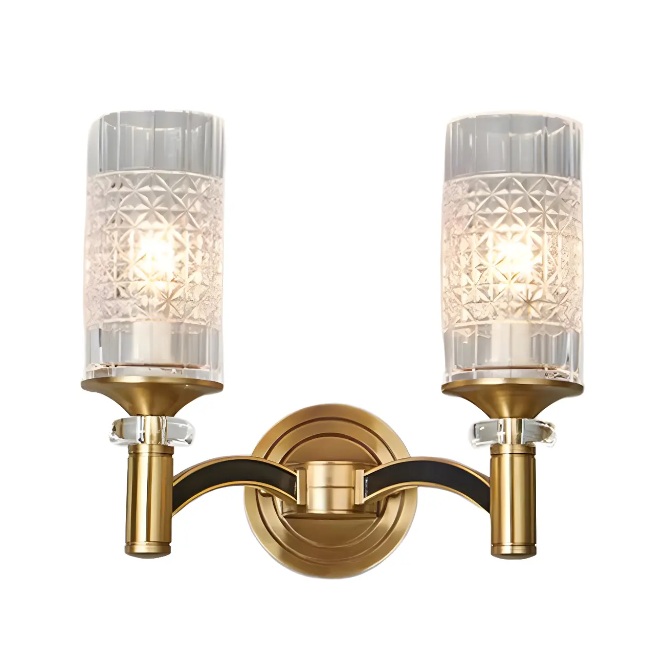 5 to 9 Inch Vintage Wall Sconce with Crystal Shade for Home | homeyfad