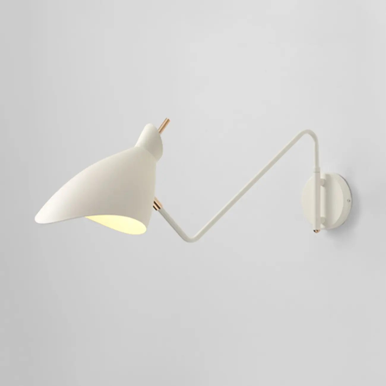  Simple Metal Solid Color Swing Arm Wall Light Image - 4 | homeyfad