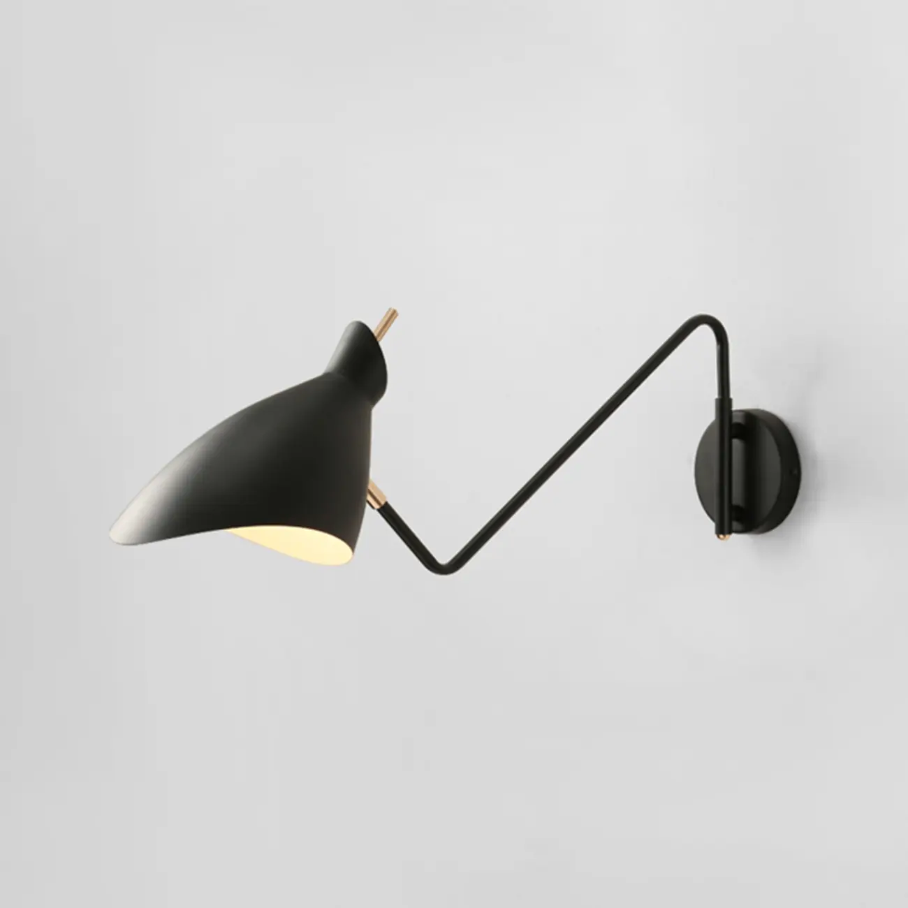  Simple Metal Solid Color Swing Arm Wall Light Image - 5 | homeyfad