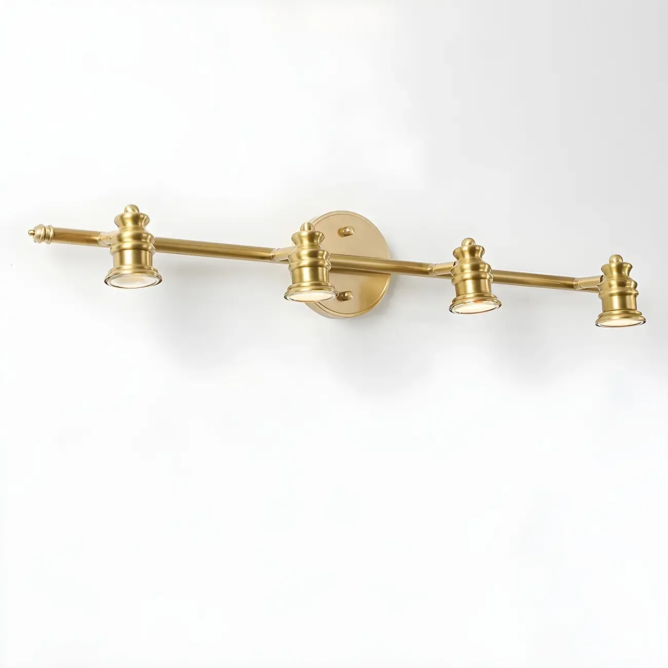 Elegant Metal Gold Vanity Light with Copper Shade for Bathroom Image - 8
