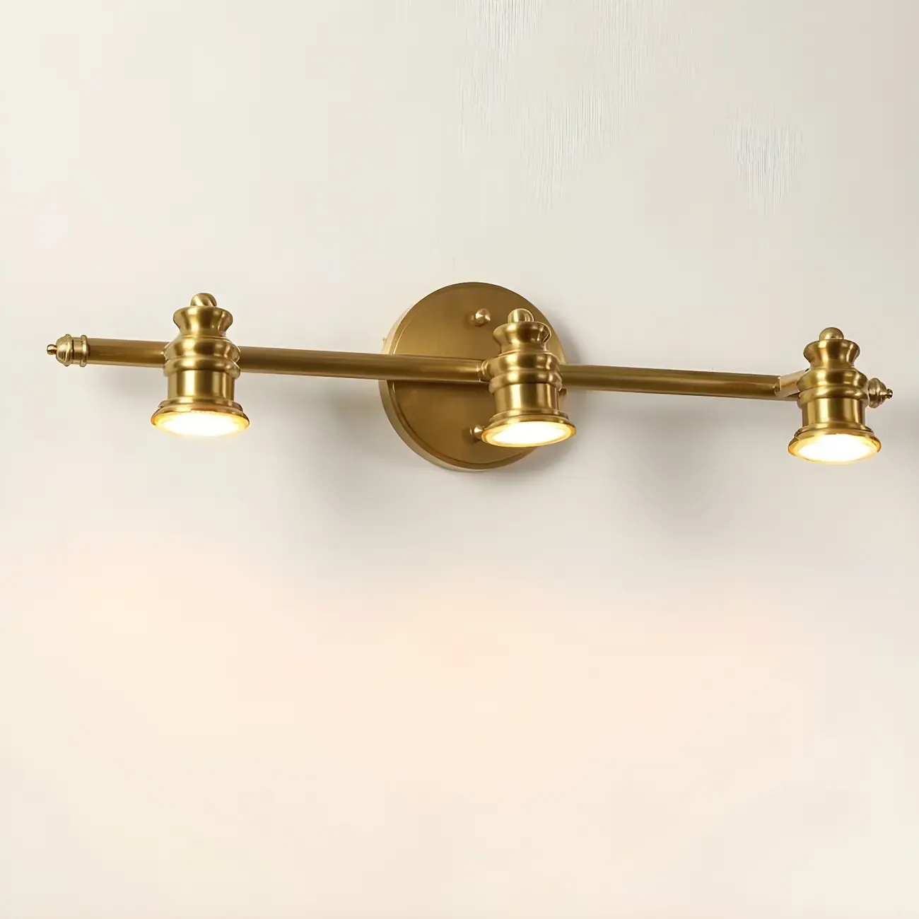 Elegant Metal Gold Vanity Light with Copper Shade for Bathroom Image - 10