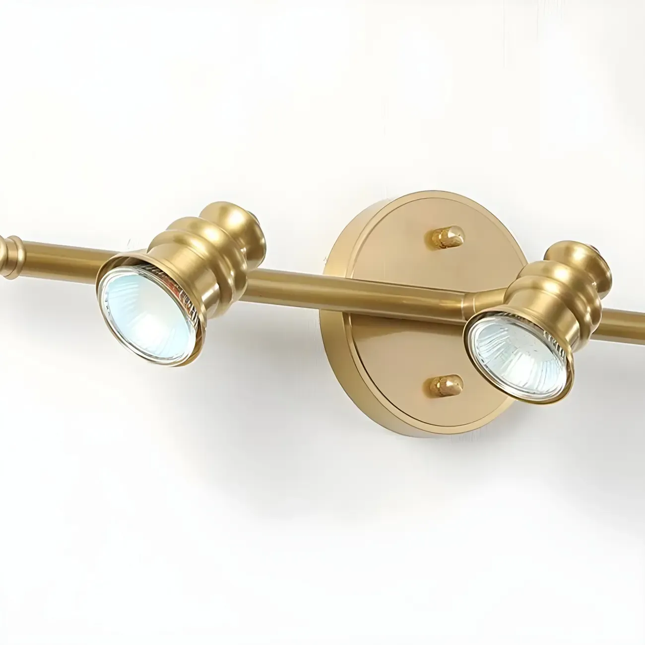 Elegant Metal Gold Vanity Light with Copper Shade for Bathroom Image - 11