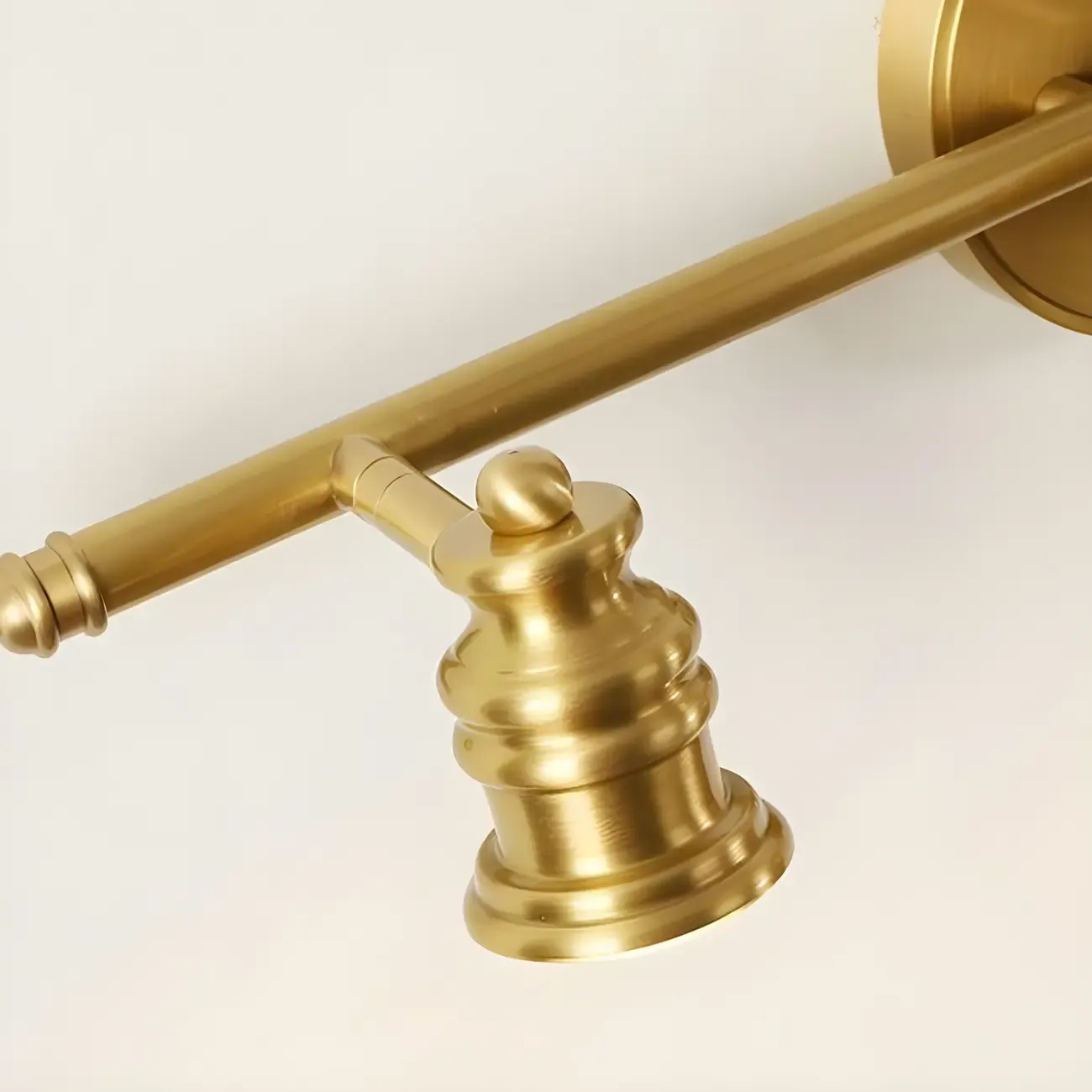 Elegant Metal Gold Vanity Light with Copper Shade for Bathroom Image - 12