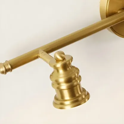 Elegant Metal Gold Vanity Light with Copper Shade for Bathroom Image - 12