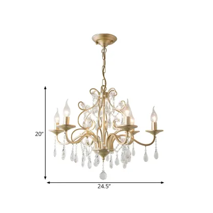 Exiquisite Champagne Crystal Candlebra Chandelier Image - 5
