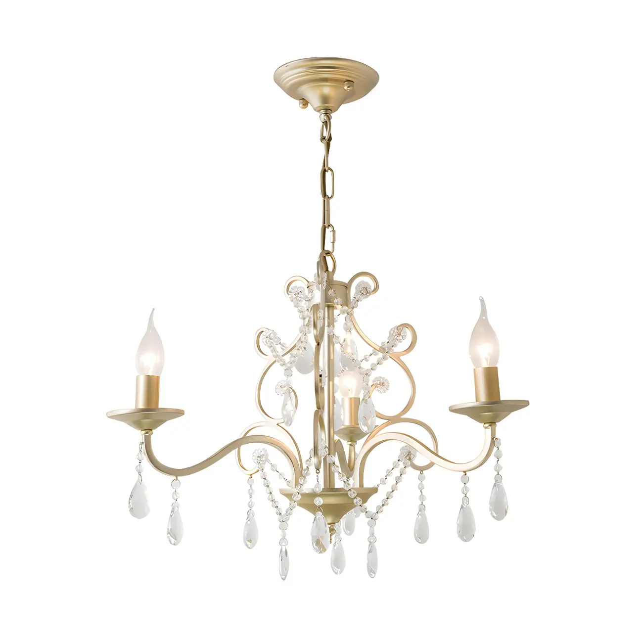 Exiquisite Champagne Crystal Candlebra Chandelier Image - 8 | homeyfad