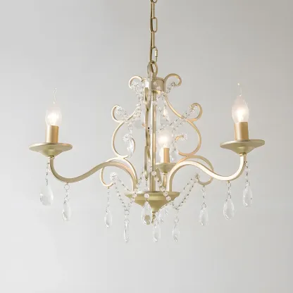 Exiquisite Champagne Crystal Candlebra Chandelier Image - 9