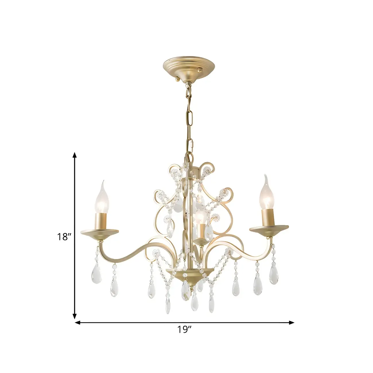 Exiquisite Champagne Crystal Candlebra Chandelier Image - 10