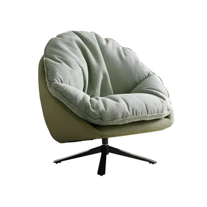 Classic Fabric Accent Chair with Swivel for Living Room Image - 5