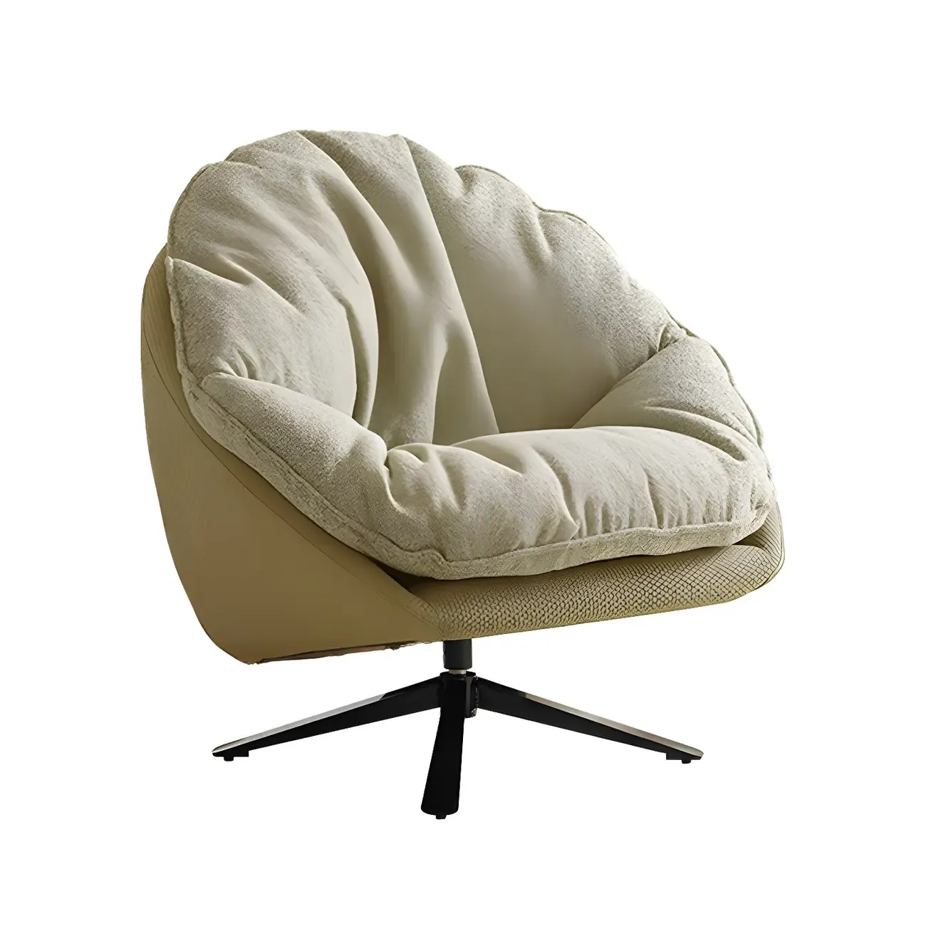 Classic Fabric Accent Chair with Swivel for Living Room Image - 7