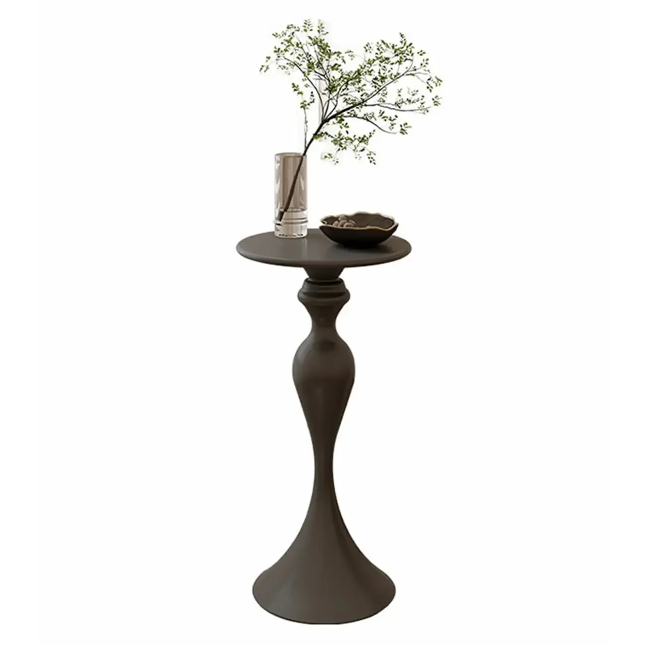 Durable Small Metal Round Pedestal End Table for Living Room Image - 4