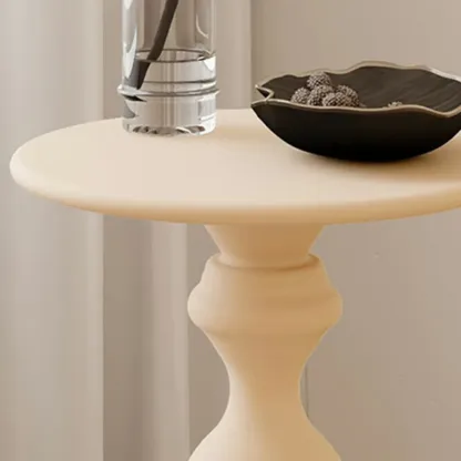 Durable Small Metal Round Pedestal End Table for Living Room Image - 6