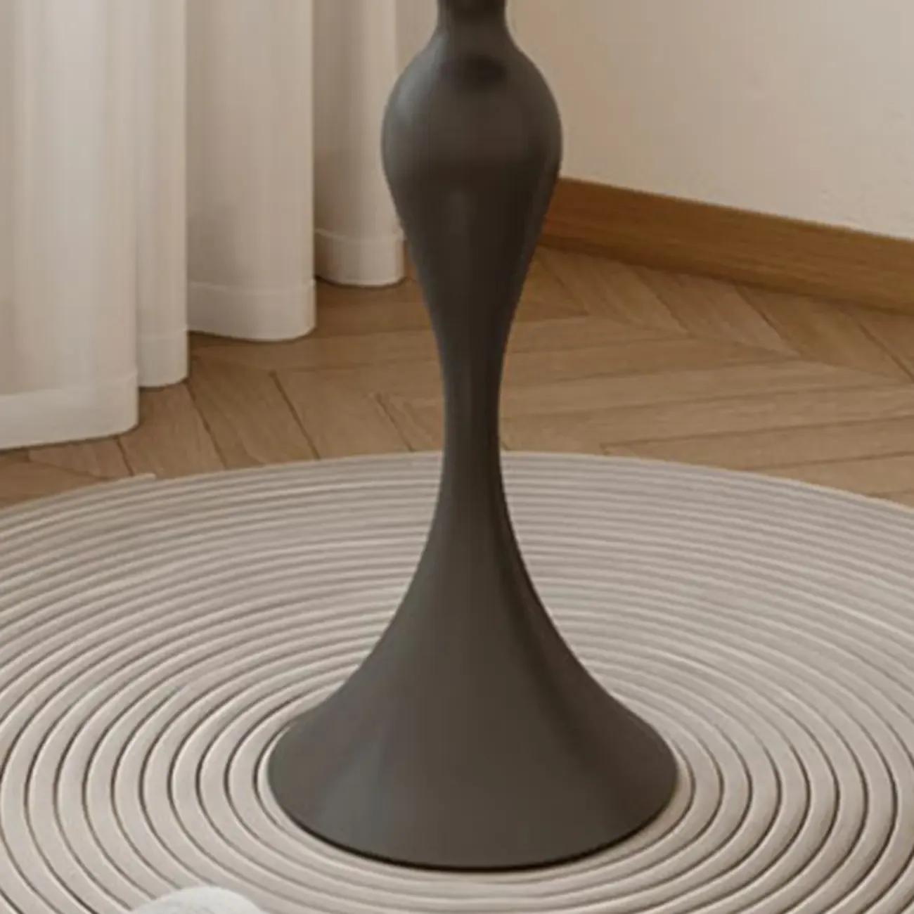 Durable Small Metal Round Pedestal End Table for Living Room Image - 7