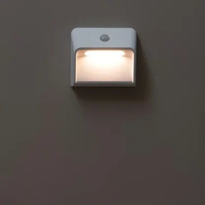 Modern Plastic White Rechargeable Wall Sconce Image - 3