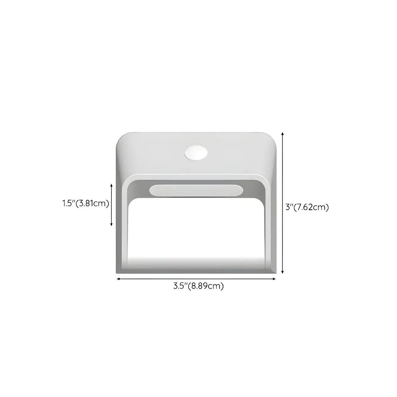 Modern Plastic White Rechargeable Wall Sconce #size