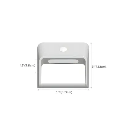 Modern Plastic White Rechargeable Wall Sconce #size
