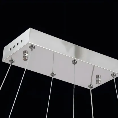 Elegant Gold/Silver Crystal Kitchen Island Pendant Light Image - 13