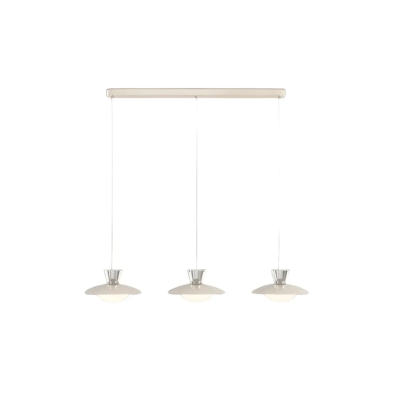 Modern Silver Metal Geometric Island Light for Kitchens Image - 4