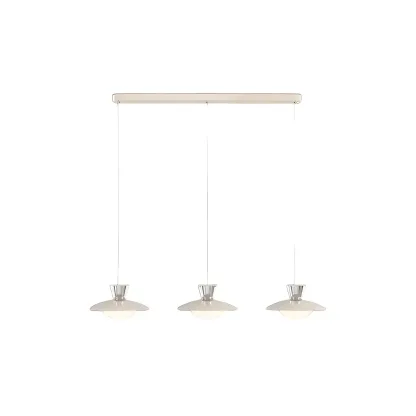 Modern Silver Metal Geometric Island Light for Kitchens Image - 4