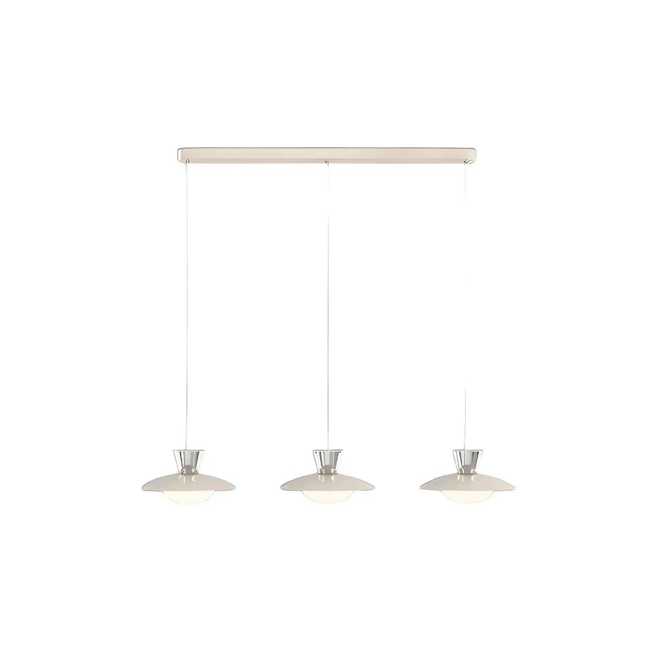 Modern Silver Metal Geometric Island Light for Kitchens Image - 7