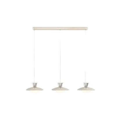 Modern Silver Metal Geometric Island Light for Kitchens Image - 7