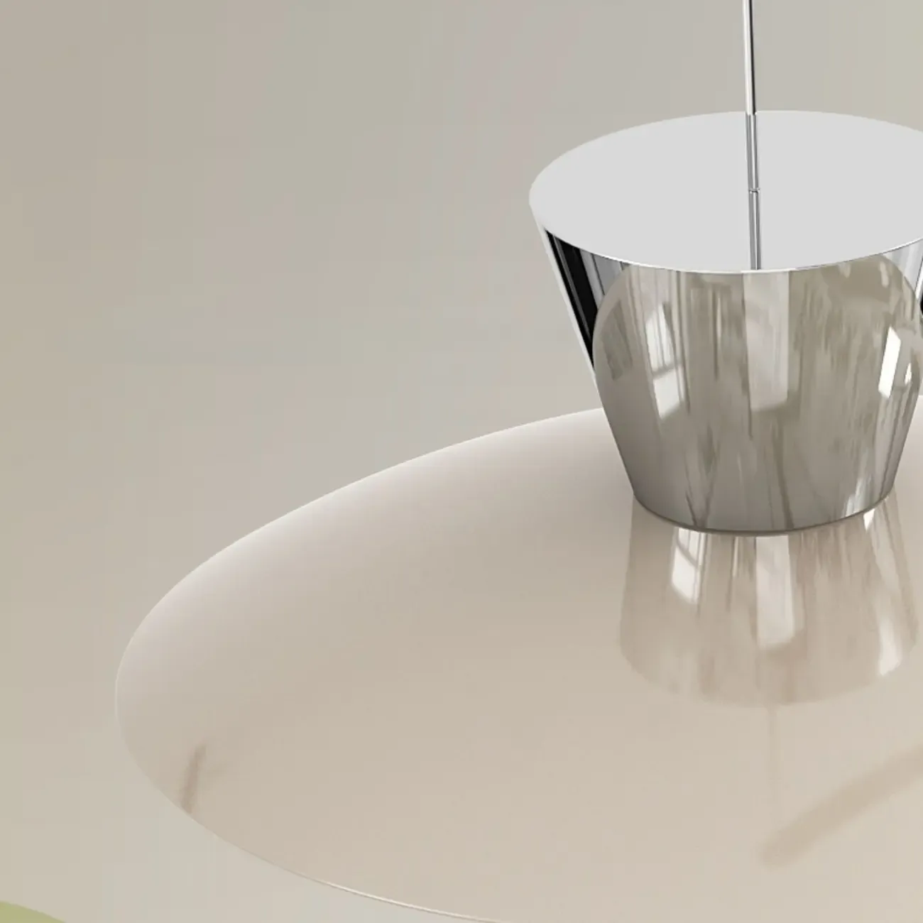 Modern Silver Metal Geometric Island Light for Kitchens Image - 9