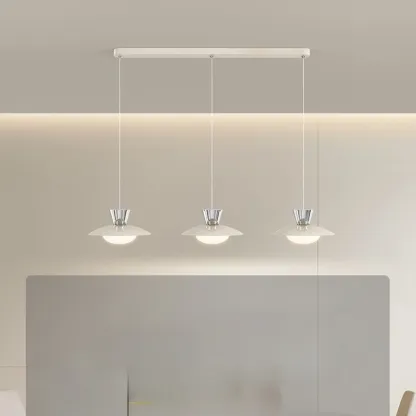 Modern Silver Metal Geometric Island Light for Kitchens Image - 11