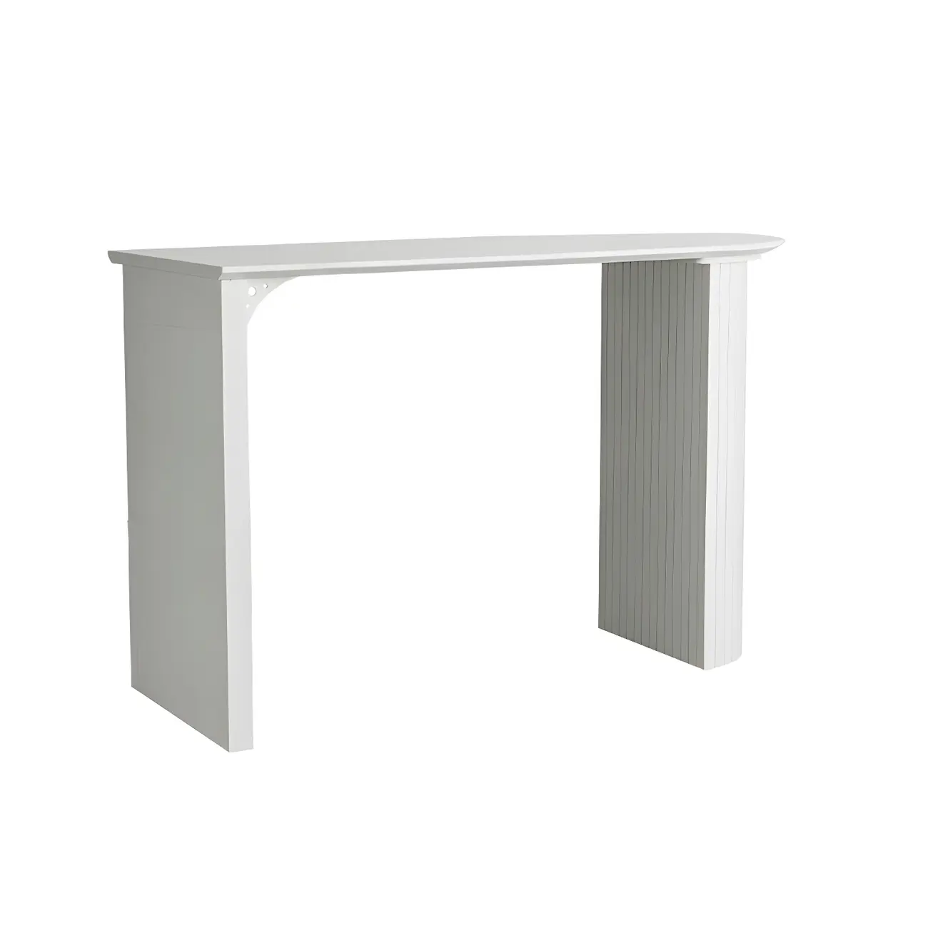Modern White Free Form Wood Double Pedestal Bar Tables Image - 5 | homeyfad