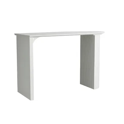 Modern White Free Form Wood Double Pedestal Bar Tables Image - 5