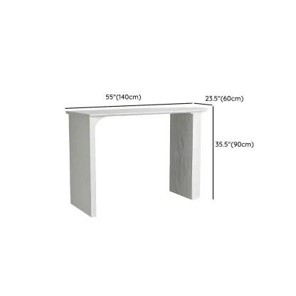 Modern White Free Form Wood Double Pedestal Bar Tables #size