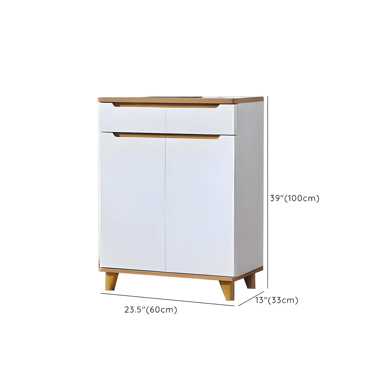 Entryway White Solid Wood Shoe Storage Cabinet Image - 23 | homeyfad