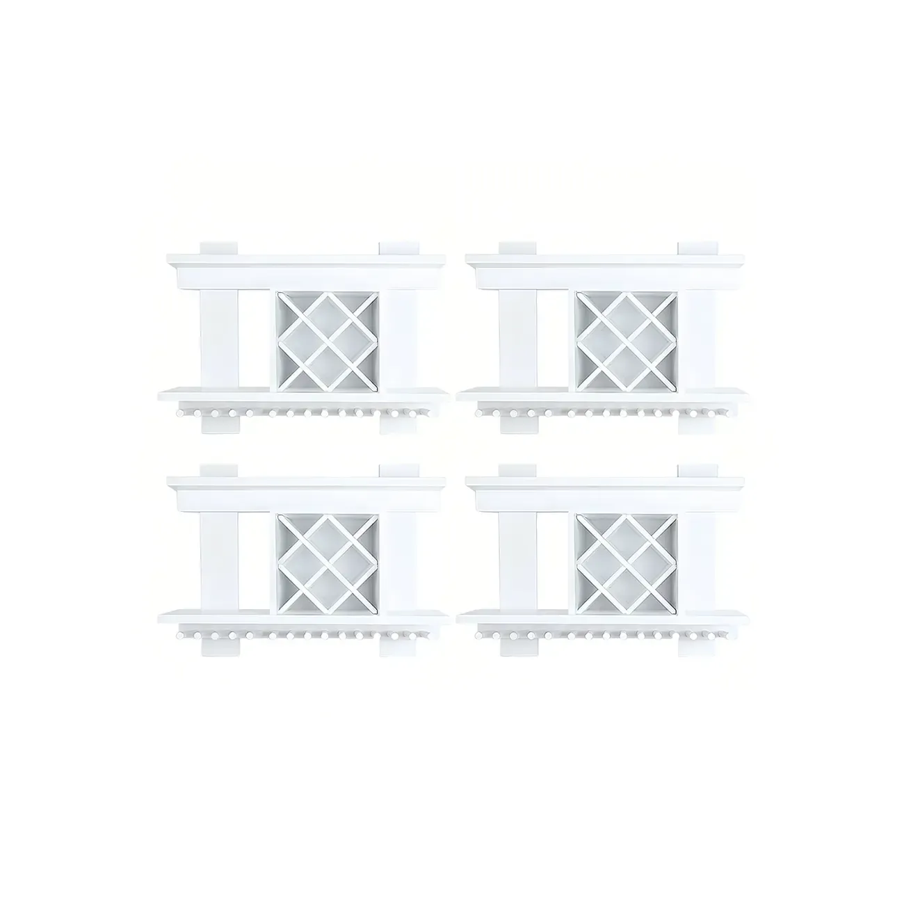 Pine Wooden Wall-Mounted Display Open Wine Bottle & Glass Rack Image - 33