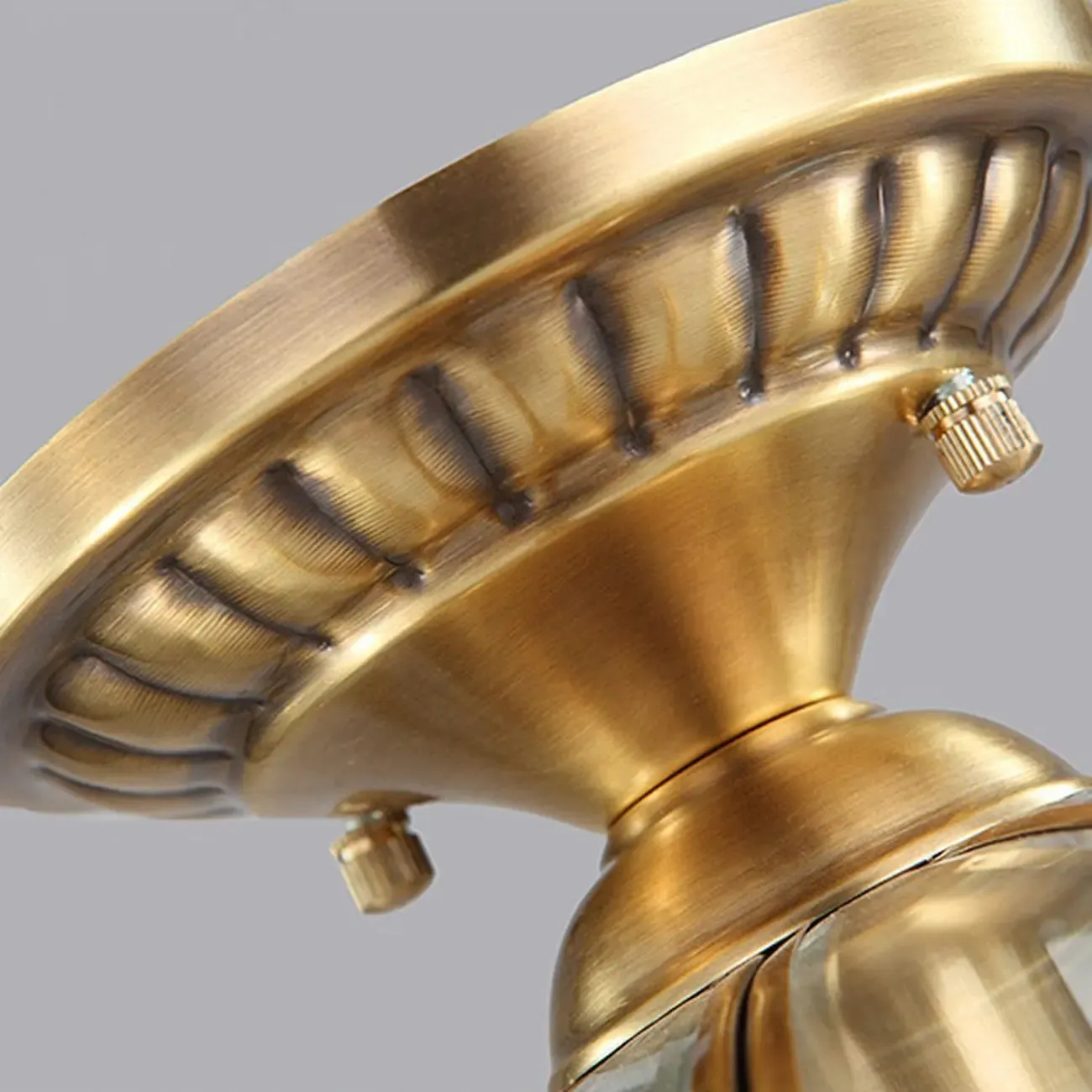 Colonial 8.5" Glass Semi Flush Ceiling Light for Living Room