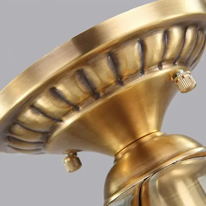 Colonial 8.5" Glass Semi Flush Ceiling Light for Living Room