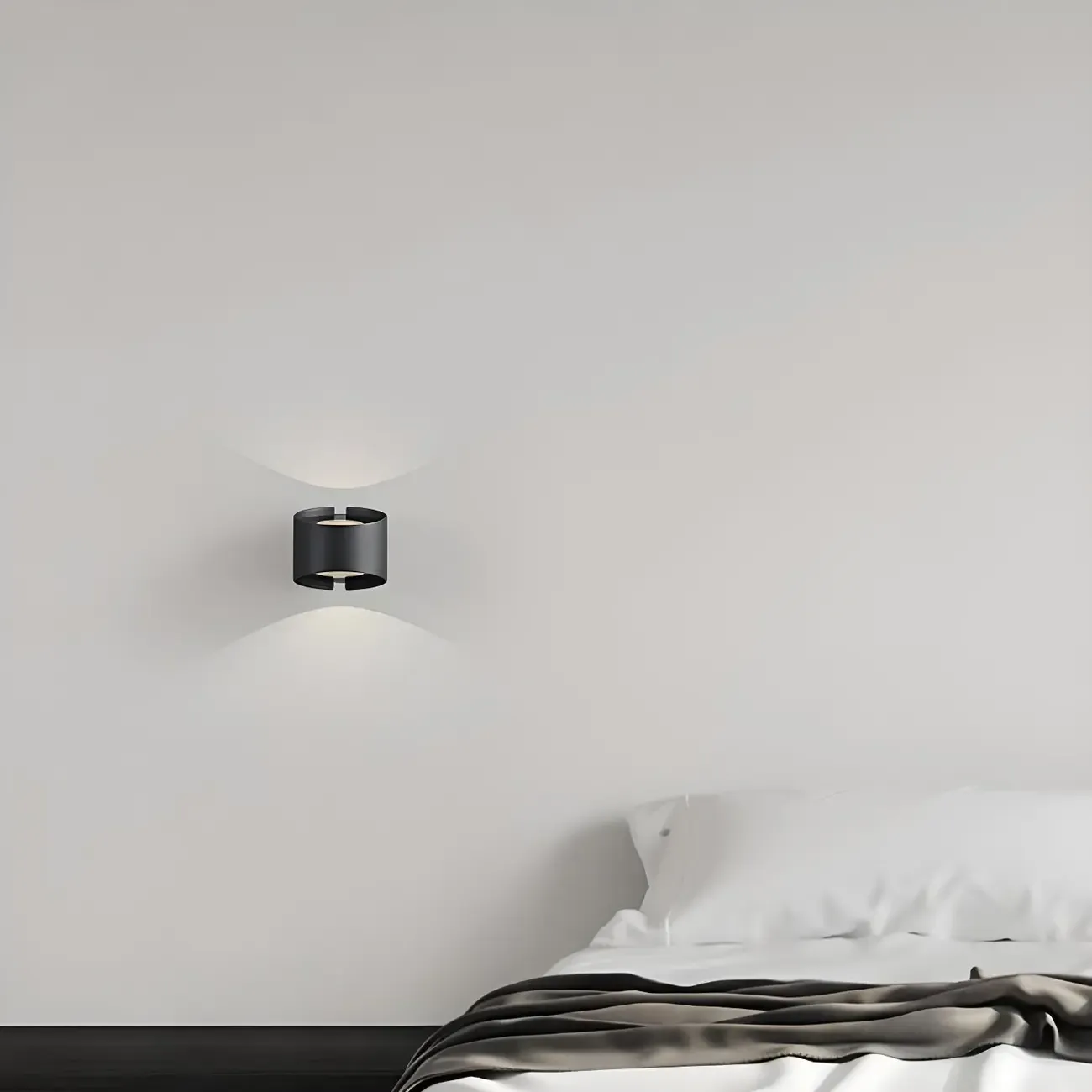 Modern Metal Cylinder Indoor 2-Light Wall Sconce Image - 2