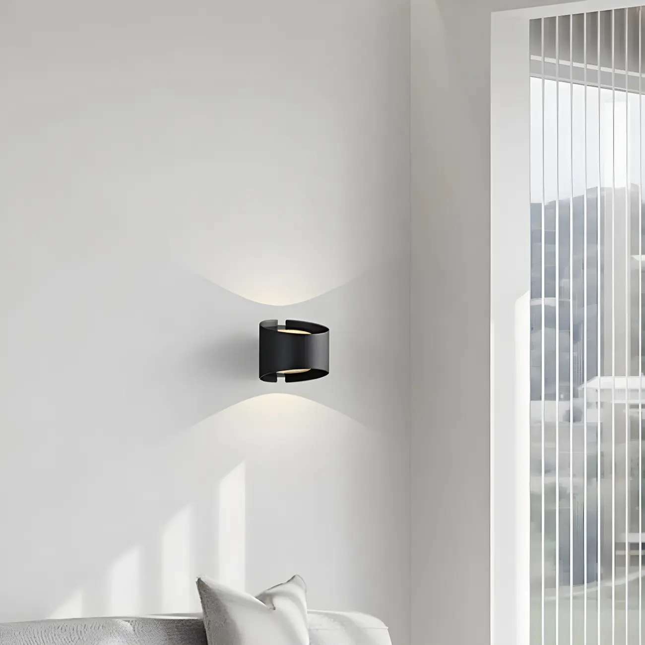 Modern Metal Cylinder Indoor 2-Light Wall Sconce Image - 3 | homeyfad