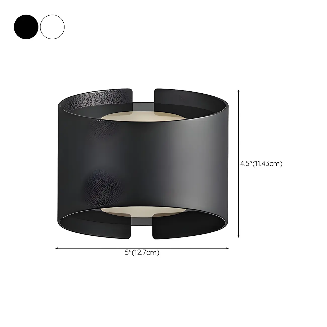 Modern Metal Cylinder Indoor 2-Light Wall Sconce #size | homeyfad