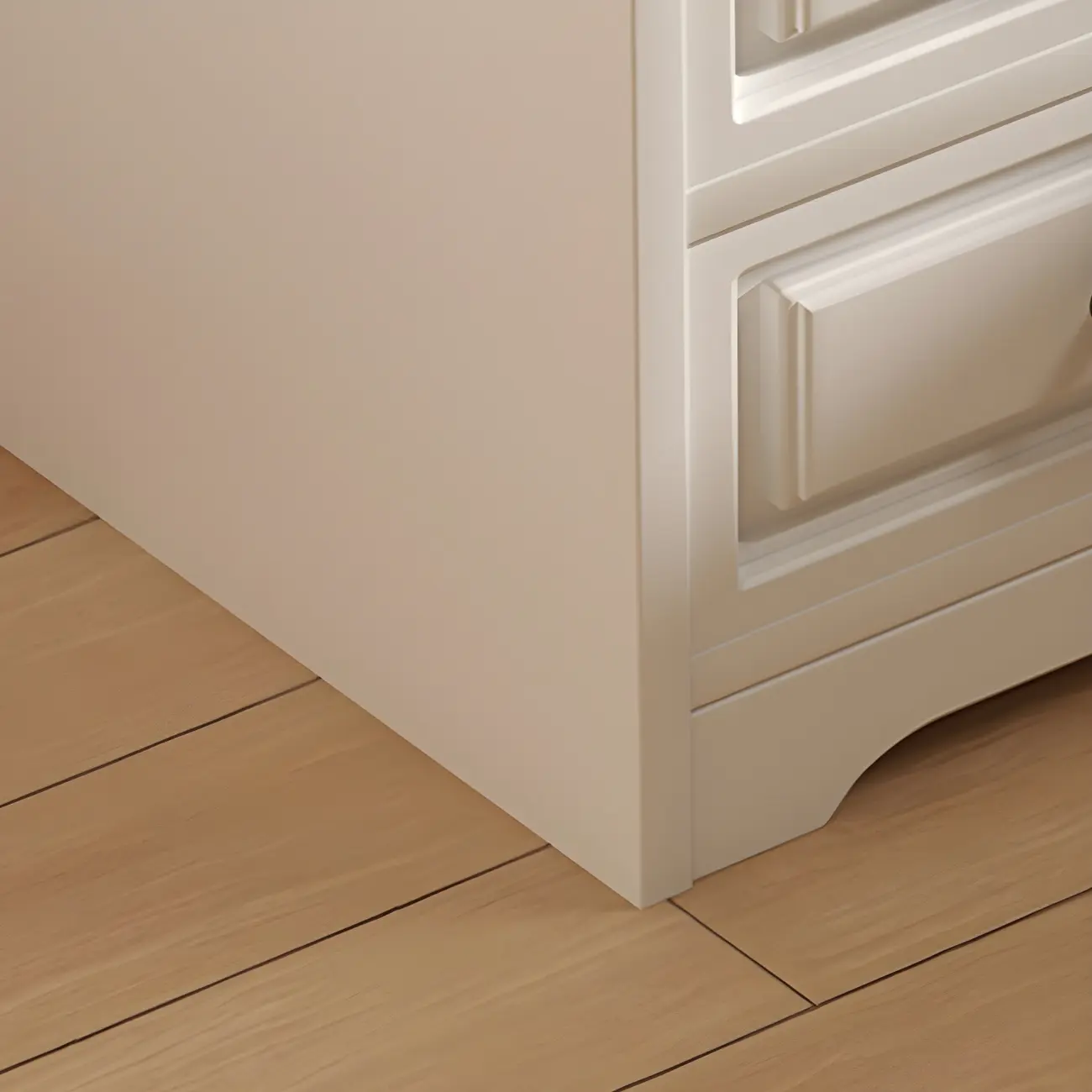 Modern White Wooden Tray Top 2-Drawer Nightstand Image - 7 | homeyfad