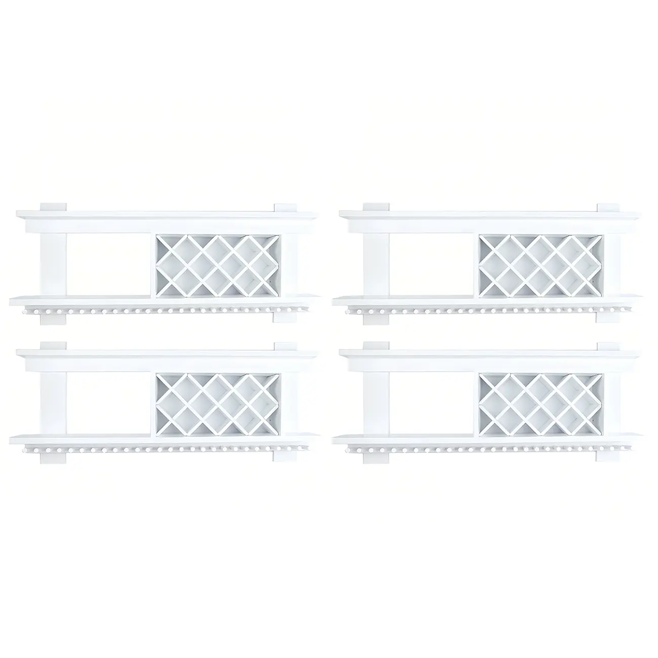 Pine Wooden Wall-Mounted Display Open Wine Bottle & Glass Rack Image - 51 | homeyfad