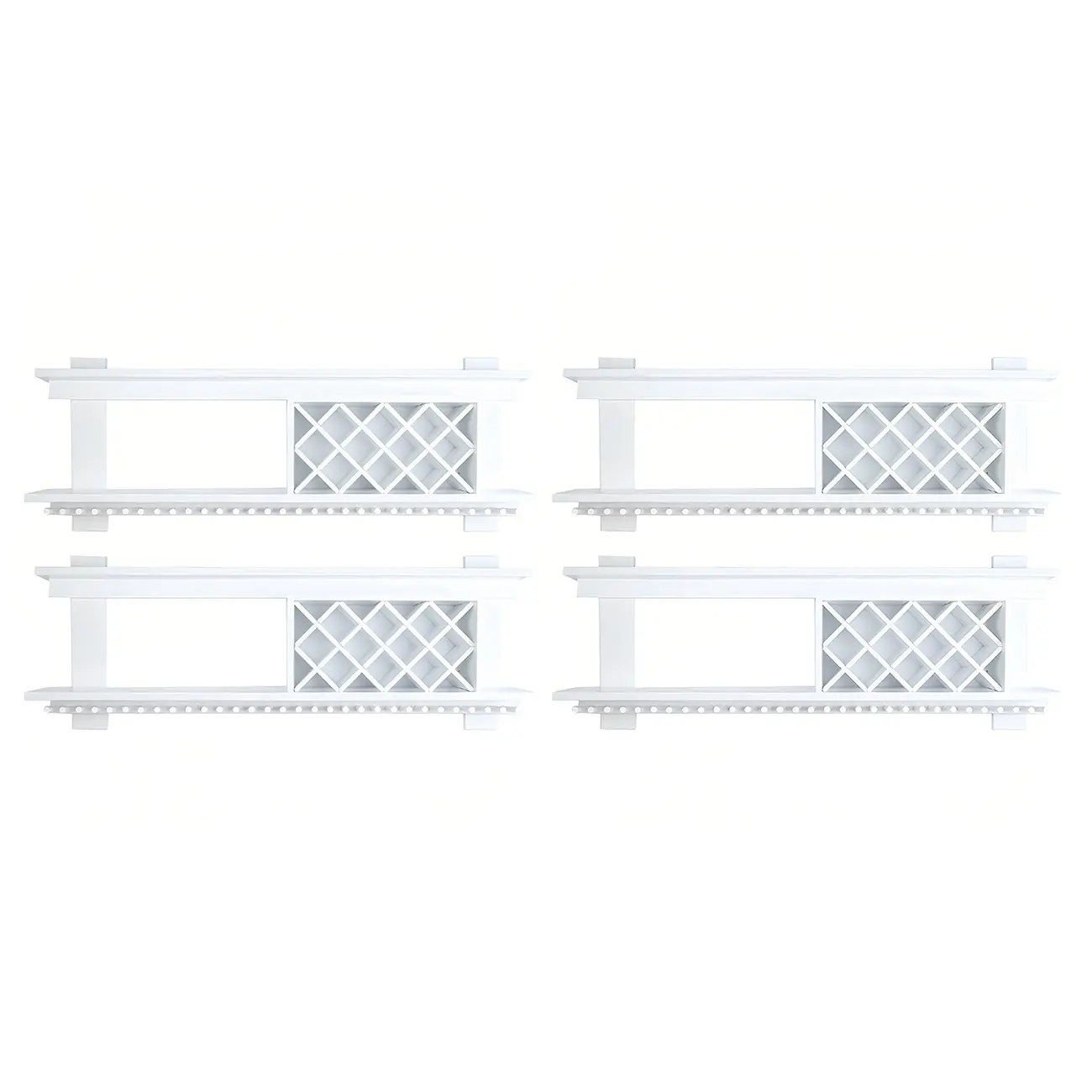 Pine Wooden Wall-Mounted Display Open Wine Bottle & Glass Rack Image - 57 | homeyfad