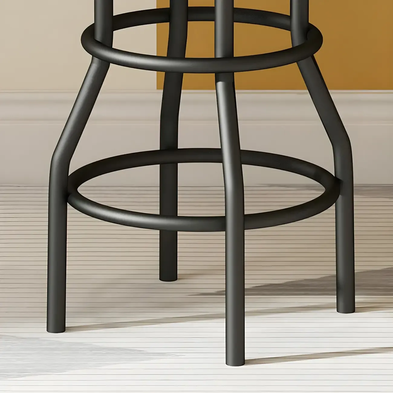 Industrial Faux Leather Swivel Bar Stools with Backrest for Home Image - 11