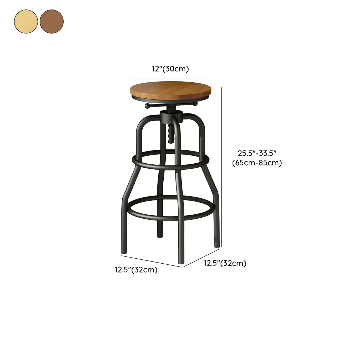 Industrial Faux Leather Swivel Bar Stools with Backrest for Home Image - 21