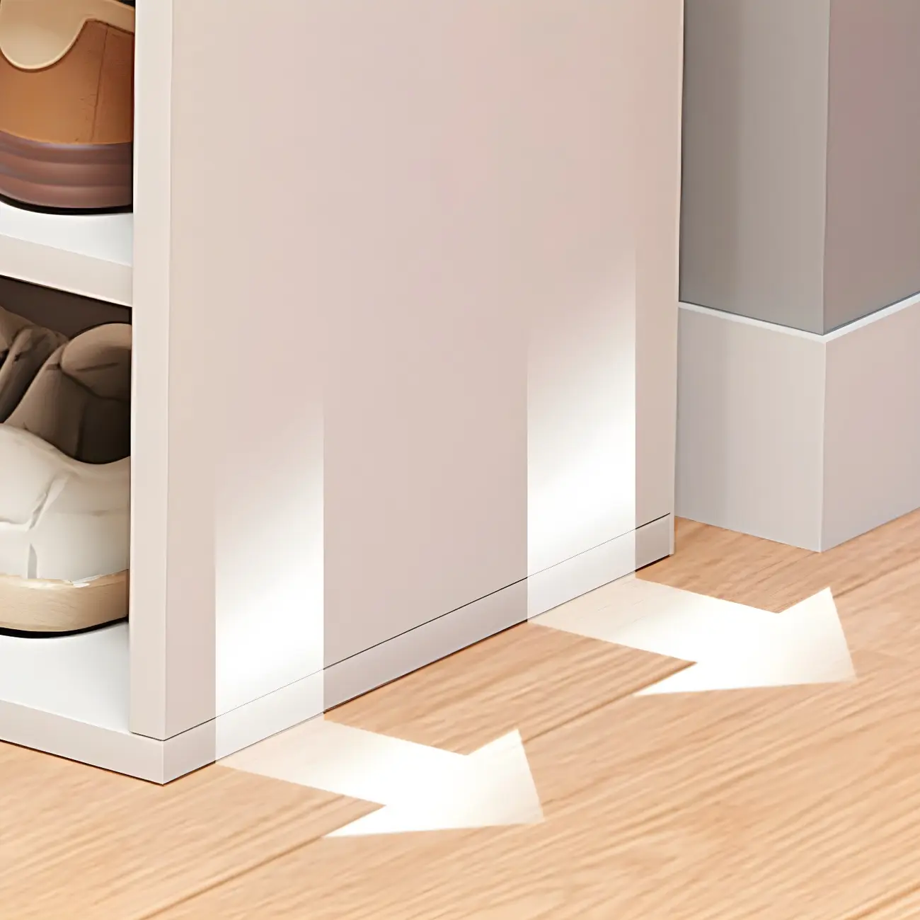 Modern White Tall Shoe Cabinet with Adjustable Shelves Image - 14 | homeyfad