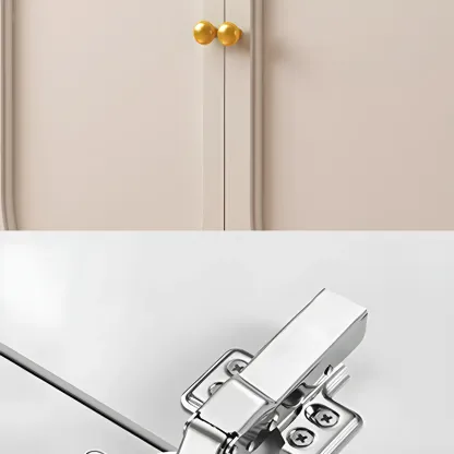 Cream Solid Wood Shoe Cabinet for Entryway with Doors Image - 15