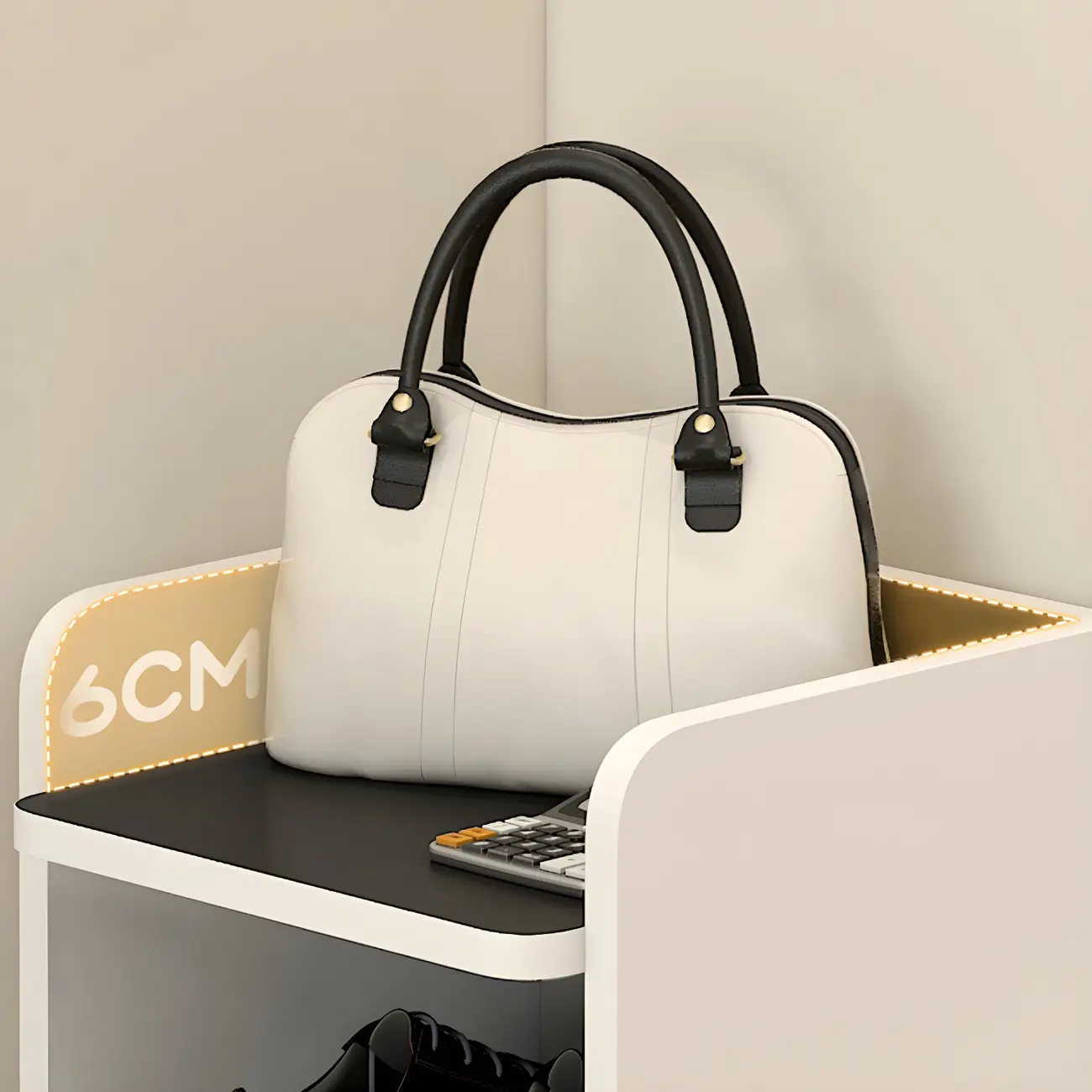 Modern White Wooden Open Shoe Rack for Entryway Image - 15 | homeyfad